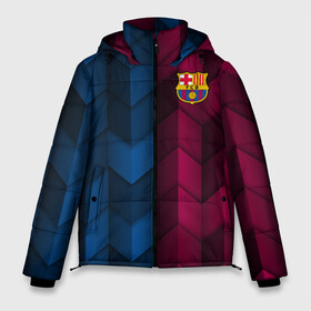 Мужская зимняя куртка 3D с принтом FC Barca 2018 Creative uniform в Новосибирске, верх — 100% полиэстер; подкладка — 100% полиэстер; утеплитель — 100% полиэстер | длина ниже бедра, свободный силуэт Оверсайз. Есть воротник-стойка, отстегивающийся капюшон и ветрозащитная планка. 

Боковые карманы с листочкой на кнопках и внутренний карман на молнии. | fc | fc barcelona | fcb | барселона | спорт | спортивные | фк | футбол | футбольный клуб