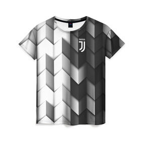 Женская футболка 3D с принтом Juventus 2018 Geometry Sport в Новосибирске, 100% полиэфир ( синтетическое хлопкоподобное полотно) | прямой крой, круглый вырез горловины, длина до линии бедер | fc | juventus | спорт | спортивные | фк | футбол | футбольный клуб | ювентус