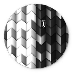 Коврик круглый с принтом Juventus 2018 Geometry Sport в Новосибирске, резина и полиэстер | круглая форма, изображение наносится на всю лицевую часть | fc | juventus | спорт | спортивные | фк | футбол | футбольный клуб | ювентус