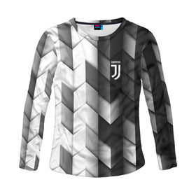 Женский лонгслив 3D с принтом Juventus 2018 Geometry Sport в Новосибирске, 100% полиэстер | длинные рукава, круглый вырез горловины, полуприлегающий силуэт | Тематика изображения на принте: fc | juventus | спорт | спортивные | фк | футбол | футбольный клуб | ювентус