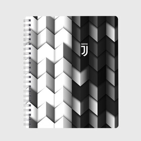 Тетрадь с принтом Juventus 2018 Geometry Sport в Новосибирске, 100% бумага | 48 листов, плотность листов — 60 г/м2, плотность картонной обложки — 250 г/м2. Листы скреплены сбоку удобной пружинной спиралью. Уголки страниц и обложки скругленные. Цвет линий — светло-серый
 | fc | juventus | спорт | спортивные | фк | футбол | футбольный клуб | ювентус