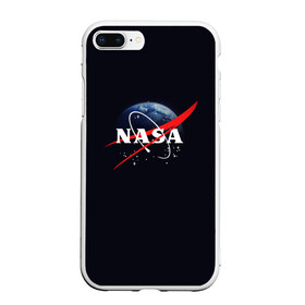 Чехол для iPhone 7Plus/8 Plus матовый с принтом NASA в Новосибирске, Силикон | Область печати: задняя сторона чехла, без боковых панелей | 