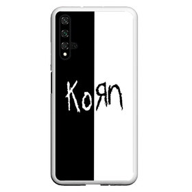 Чехол для Honor 20 с принтом Korn в Новосибирске, Силикон | Область печати: задняя сторона чехла, без боковых панелей | Тематика изображения на принте: korn | koяn | альтернативный | арвизу | гранж | грув | группа | дым | дэвис | корн | коян | лузье | манки | метал | музыка | нюметал | панк | песни | рок | уэлч | филди | филипп | хэд | шаффер