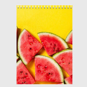 Скетчбук с принтом арбуз в Новосибирске, 100% бумага
 | 48 листов, плотность листов — 100 г/м2, плотность картонной обложки — 250 г/м2. Листы скреплены сверху удобной пружинной спиралью | Тематика изображения на принте: berry | food | fruit | health | rest | summer | vegan | vegetarianism | vitamins | watermelon | арбуз | веган | вегетарианство | витамины | еда | здоровье | лето | отдых | фрукты | ягода