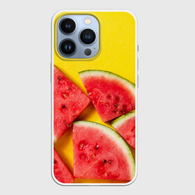 Чехол для iPhone 13 Pro с принтом арбуз в Новосибирске,  |  | Тематика изображения на принте: berry | food | fruit | health | rest | summer | vegan | vegetarianism | vitamins | watermelon | арбуз | веган | вегетарианство | витамины | еда | здоровье | лето | отдых | фрукты | ягода