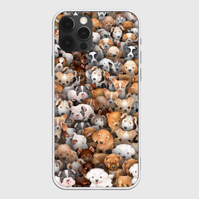 Чехол для iPhone 12 Pro Max с принтом Щенки в Новосибирске, Силикон |  | бультерьер | корги | мопс | паттерн | пес | питбуль | породы | собака | собачка | хаски | щенок