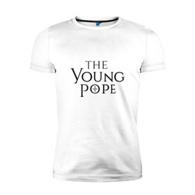 Мужская футболка премиум с принтом The young pope в Новосибирске, 92% хлопок, 8% лайкра | приталенный силуэт, круглый вырез ворота, длина до линии бедра, короткий рукав | Тематика изображения на принте: young pope | джуд лоу | молодой папа