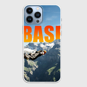 Чехол для iPhone 13 Pro Max с принтом base jumping в Новосибирске,  |  | Тематика изображения на принте: adrenaline | b.a.s.e. | base jumping | danger | extreme | freedom | height | jump | parachute | risk | skydive | адреналин | бейс | бейсджампинг | высота | парашют | прыжок | риск | свобода | экстрим