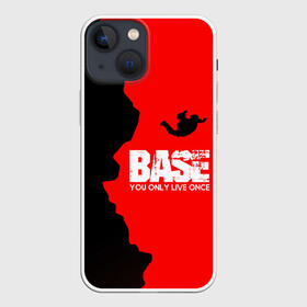 Чехол для iPhone 13 mini с принтом base jumping в Новосибирске,  |  | adrenaline | b.a.s.e. | base jumping | danger | extreme | freedom | height | jump | parachute | risk | skydive | адреналин | бейс | бейсджампинг | высота | парашют | прыжок | риск | свобода | экстрим