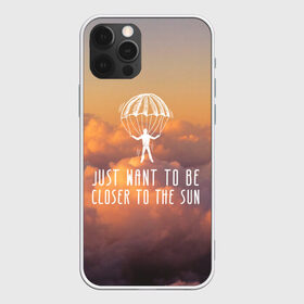Чехол для iPhone 12 Pro Max с принтом skydive в Новосибирске, Силикон |  | Тематика изображения на принте: adrenaline | base jumping | extreme | jump | parachute | sky | skydive | адреналин | бейс | бейсджампинг | высота | небо | облака | парашют | полет | прыжок | риск | самолет | свобода | экстрим