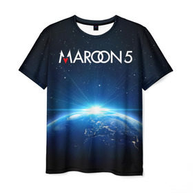 Мужская футболка 3D с принтом Maroon 5 в Новосибирске, 100% полиэфир | прямой крой, круглый вырез горловины, длина до линии бедер | Тематика изображения на принте: adam | levine | maroon 5 | адам | левин | марун 5