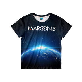 Детская футболка 3D с принтом Maroon 5 в Новосибирске, 100% гипоаллергенный полиэфир | прямой крой, круглый вырез горловины, длина до линии бедер, чуть спущенное плечо, ткань немного тянется | adam | levine | maroon 5 | адам | левин | марун 5