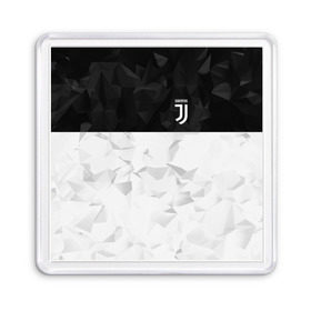 Магнит 55*55 с принтом Juventus 2018 Black and White в Новосибирске, Пластик | Размер: 65*65 мм; Размер печати: 55*55 мм | fc | juventus | спорт | спортивные | фк | футбол | футбольный клуб | ювентус