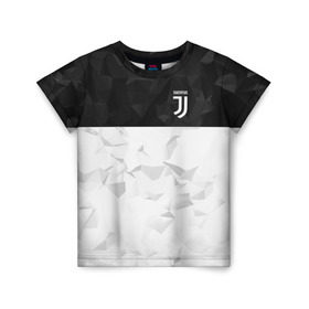 Детская футболка 3D с принтом Juventus 2018 Black and White в Новосибирске, 100% гипоаллергенный полиэфир | прямой крой, круглый вырез горловины, длина до линии бедер, чуть спущенное плечо, ткань немного тянется | fc | juventus | спорт | спортивные | фк | футбол | футбольный клуб | ювентус