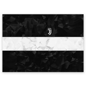 Поздравительная открытка с принтом Juventus White Line в Новосибирске, 100% бумага | плотность бумаги 280 г/м2, матовая, на обратной стороне линовка и место для марки
 | fc | juventus | спорт | спортивные | фк | футбол | футбольный клуб | ювентус