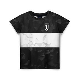 Детская футболка 3D с принтом Juventus 2018 White Line в Новосибирске, 100% гипоаллергенный полиэфир | прямой крой, круглый вырез горловины, длина до линии бедер, чуть спущенное плечо, ткань немного тянется | Тематика изображения на принте: fc | juventus | спорт | спортивные | фк | футбол | футбольный клуб | ювентус