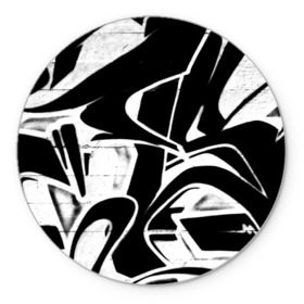 Коврик для мышки круглый с принтом Городское граффити в Новосибирске, резина и полиэстер | круглая форма, изображение наносится на всю лицевую часть | Тематика изображения на принте: color | graffity | urban | город | граффити | краски | уличное искусство