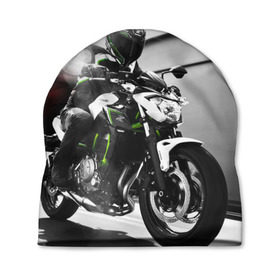 Шапка 3D с принтом Kawasaki в Новосибирске, 100% полиэстер | универсальный размер, печать по всей поверхности изделия | motorbike | motorcycle | race | rider | ryder | speed | yamaha | байк | гонки | гонщик | кавасаки | мото | мотобайк | мотоцикл | райдер | скорость | ямаха