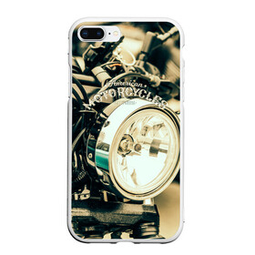 Чехол для iPhone 7Plus/8 Plus матовый с принтом Vintage motocycle в Новосибирске, Силикон | Область печати: задняя сторона чехла, без боковых панелей | harley | motorbike | motorcycle | race | rider | ryder | speed | байк | гонки | гонщик | мото | мотобайк | мотоцикл | райдер | скорость | харлей