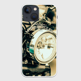 Чехол для iPhone 13 mini с принтом Vintage motocycle в Новосибирске,  |  | harley | motorbike | motorcycle | race | rider | ryder | speed | байк | гонки | гонщик | мото | мотобайк | мотоцикл | райдер | скорость | харлей