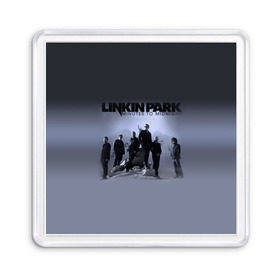 Магнит 55*55 с принтом Группа Linkin Park в Новосибирске, Пластик | Размер: 65*65 мм; Размер печати: 55*55 мм | bennington | chester | linkin park | альтернативный | беннингтон | группа | ленкин | линкин | майк | метал | музыкант | ню | нюметал | парк | певец | рок | рэп | честер | электроник