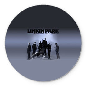 Коврик для мышки круглый с принтом Группа Linkin Park в Новосибирске, резина и полиэстер | круглая форма, изображение наносится на всю лицевую часть | bennington | chester | linkin park | альтернативный | беннингтон | группа | ленкин | линкин | майк | метал | музыкант | ню | нюметал | парк | певец | рок | рэп | честер | электроник