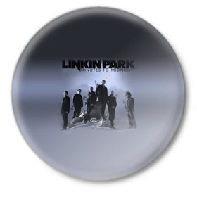 Значок с принтом Группа Linkin Park в Новосибирске,  металл | круглая форма, металлическая застежка в виде булавки | bennington | chester | linkin park | альтернативный | беннингтон | группа | ленкин | линкин | майк | метал | музыкант | ню | нюметал | парк | певец | рок | рэп | честер | электроник