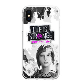 Чехол для iPhone XS Max матовый с принтом Chloe Life is Strange в Новосибирске, Силикон | Область печати: задняя сторона чехла, без боковых панелей | before the storm | black and white | chloe | grunge | life is strange | pink | punk | гранж | розовый | хлоя | черно белое