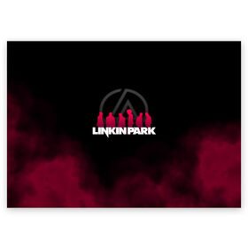 Поздравительная открытка с принтом Linkin Park в Новосибирске, 100% бумага | плотность бумаги 280 г/м2, матовая, на обратной стороне линовка и место для марки
 | chester bennington | linkin park | беннингтон честер | линкин парк