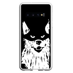 Чехол для Samsung Galaxy S10 с принтом Собака в маске в Новосибирске, Силикон | Область печати: задняя сторона чехла, без боковых панелей | a criminal | a head | an animal | crook | dog | mask | голова | животное | жулик | преступник | собака в маске