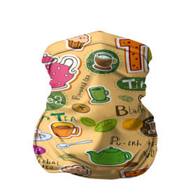 Бандана-труба 3D с принтом Tea bombing в Новосибирске, 100% полиэстер, ткань с особыми свойствами — Activecool | плотность 150‒180 г/м2; хорошо тянется, но сохраняет форму | char | tea | tea party | еда | конфеты | лимон | напиток | печенье | сладости | тортики | чай | чашка