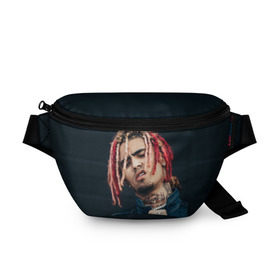 Поясная сумка 3D с принтом Lil Pump в Новосибирске, 100% полиэстер | плотная ткань, ремень с регулируемой длиной, внутри несколько карманов для мелочей, основное отделение и карман с обратной стороны сумки застегиваются на молнию | esketit | esskeetit | gang | lil | pump | rap | качер | лил | маленький | насос | памп | репер | рэпер | рэппер | с дредами | эшкере | эшкерее | эшкереее | эшкерееее | эщкере | эщкерее | эщкереее | эщкерееее