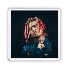 Магнит 55*55 с принтом Lil Pump в Новосибирске, Пластик | Размер: 65*65 мм; Размер печати: 55*55 мм | Тематика изображения на принте: esketit | esskeetit | gang | lil | pump | rap | качер | лил | маленький | насос | памп | репер | рэпер | рэппер | с дредами | эшкере | эшкерее | эшкереее | эшкерееее | эщкере | эщкерее | эщкереее | эщкерееее