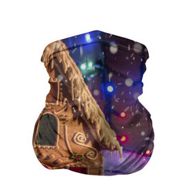 Бандана-труба 3D с принтом Мастерская Деда Мороза в Новосибирске, 100% полиэстер, ткань с особыми свойствами — Activecool | плотность 150‒180 г/м2; хорошо тянется, но сохраняет форму | Тематика изображения на принте: елка | зима | мороз | новый год | символ | снег | снежинки