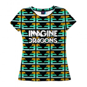 Женская футболка 3D с принтом Imagine Dragons в Новосибирске, 100% полиэфир ( синтетическое хлопкоподобное полотно) | прямой крой, круглый вырез горловины, длина до линии бедер | альтернативный | американская | группа | драгонс | имеджин | инди | индирок | поп | рок | электроник