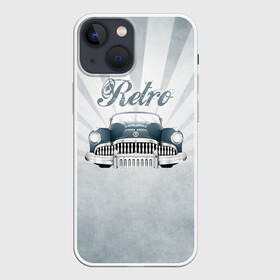 Чехол для iPhone 13 mini с принтом Ретро стайл 2 в Новосибирске,  |  | auto | race | авто | автомобиль | гонки | классика | марка | машина | ретро
