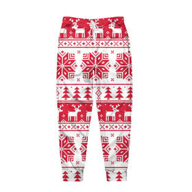 Мужские брюки 3D с принтом mc4 в Новосибирске, 100% полиэстер | манжеты по низу, эластичный пояс регулируется шнурком, по бокам два кармана без застежек, внутренняя часть кармана из мелкой сетки | елка | елки | новый год | олени | олень | свитер | снежинка | снежинки