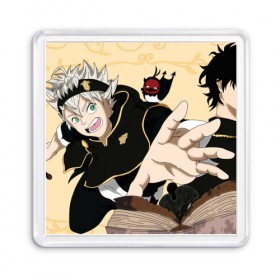 Магнит 55*55 с принтом Black Clover в Новосибирске, Пластик | Размер: 65*65 мм; Размер печати: 55*55 мм | 