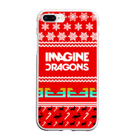 Чехол для iPhone 7Plus/8 Plus матовый с принтом Праздничный Imagine Dragons в Новосибирске, Силикон | Область печати: задняя сторона чехла, без боковых панелей | Тематика изображения на принте: dragons | imagine | альтернативный | американская | арена | бэн макки | группа | драгонс | дэн | дэн рейнольдс | знак | имеджин | инди | индирок | красный | надпись | новогодний | новый год | поп | праздник
