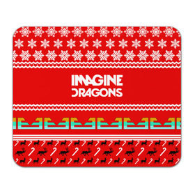 Коврик прямоугольный с принтом Праздничный Imagine Dragons в Новосибирске, натуральный каучук | размер 230 х 185 мм; запечатка лицевой стороны | dragons | imagine | альтернативный | американская | арена | бэн макки | группа | драгонс | дэн | дэн рейнольдс | знак | имеджин | инди | индирок | красный | надпись | новогодний | новый год | поп | праздник