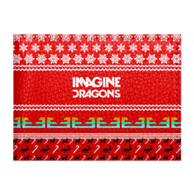 Обложка для студенческого билета с принтом Праздничный Imagine Dragons в Новосибирске, натуральная кожа | Размер: 11*8 см; Печать на всей внешней стороне | Тематика изображения на принте: dragons | imagine | альтернативный | американская | арена | бэн макки | группа | драгонс | дэн | дэн рейнольдс | знак | имеджин | инди | индирок | красный | надпись | новогодний | новый год | поп | праздник