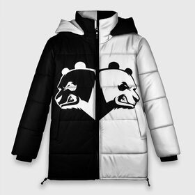Женская зимняя куртка 3D с принтом Панда в Новосибирске, верх — 100% полиэстер; подкладка — 100% полиэстер; утеплитель — 100% полиэстер | длина ниже бедра, силуэт Оверсайз. Есть воротник-стойка, отстегивающийся капюшон и ветрозащитная планка. 

Боковые карманы с листочкой на кнопках и внутренний карман на молнии | бамбук | бамбуковый медведь | белый | голова | два | животное | злость | красная книга | крутой | мишка | оскал | панда | прикольный | тату | цвета | чб | черный | ярость