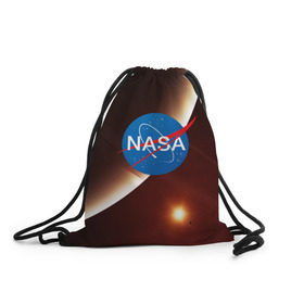 Рюкзак-мешок 3D с принтом NASA SPACE в Новосибирске, 100% полиэстер | плотность ткани — 200 г/м2, размер — 35 х 45 см; лямки — толстые шнурки, застежка на шнуровке, без карманов и подкладки | galaxy | nasa | space | астрономия | известные | космос | наса | планеты | сатурн