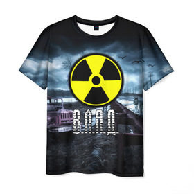 Мужская футболка 3D с принтом S.T.A.L.K.E.R. - В.Л.А.Д. в Новосибирске, 100% полиэфир | прямой крой, круглый вырез горловины, длина до линии бедер | stalker | влад | владислав | припять | радиация | сталкер | чернобыль