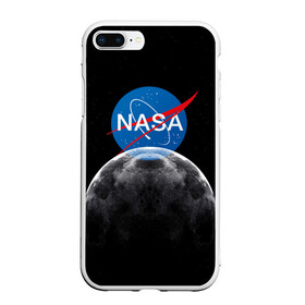 Чехол для iPhone 7Plus/8 Plus матовый с принтом NASA MOON в Новосибирске, Силикон | Область печати: задняя сторона чехла, без боковых панелей | galaxy | moon | nasa | space | астрономия | известные | космос | луна | наса | планет