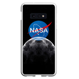 Чехол для Samsung S10E с принтом NASA MOON в Новосибирске, Силикон | Область печати: задняя сторона чехла, без боковых панелей | galaxy | moon | nasa | space | астрономия | известные | космос | луна | наса | планет