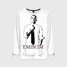 Женский свитшот 3D с принтом Eminem в Новосибирске, 100% полиэстер с мягким внутренним слоем | круглый вырез горловины, мягкая резинка на манжетах и поясе, свободная посадка по фигуре | actor | american rapper | composer | eminem | music | rap | record producer | актёр | американский | композитор | музыка | музыкальный продюсер | рэп | рэпер