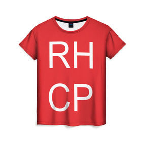 Женская футболка 3D с принтом RHCP в Новосибирске, 100% полиэфир ( синтетическое хлопкоподобное полотно) | прямой крой, круглый вырез горловины, длина до линии бедер | frusciante | red hot chilli peppers | rock | кидис | перцы | рэд хот | фли | фрушчанте | чилли пэпперс | энтони киддис