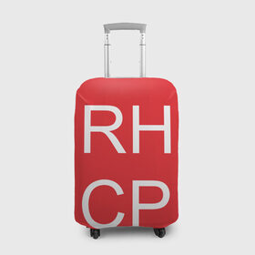 Чехол для чемодана 3D с принтом RHCP в Новосибирске, 86% полиэфир, 14% спандекс | двустороннее нанесение принта, прорези для ручек и колес | frusciante | red hot chilli peppers | rock | кидис | перцы | рэд хот | фли | фрушчанте | чилли пэпперс | энтони киддис