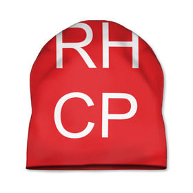 Шапка 3D с принтом RHCP в Новосибирске, 100% полиэстер | универсальный размер, печать по всей поверхности изделия | frusciante | red hot chilli peppers | rock | кидис | перцы | рэд хот | фли | фрушчанте | чилли пэпперс | энтони киддис